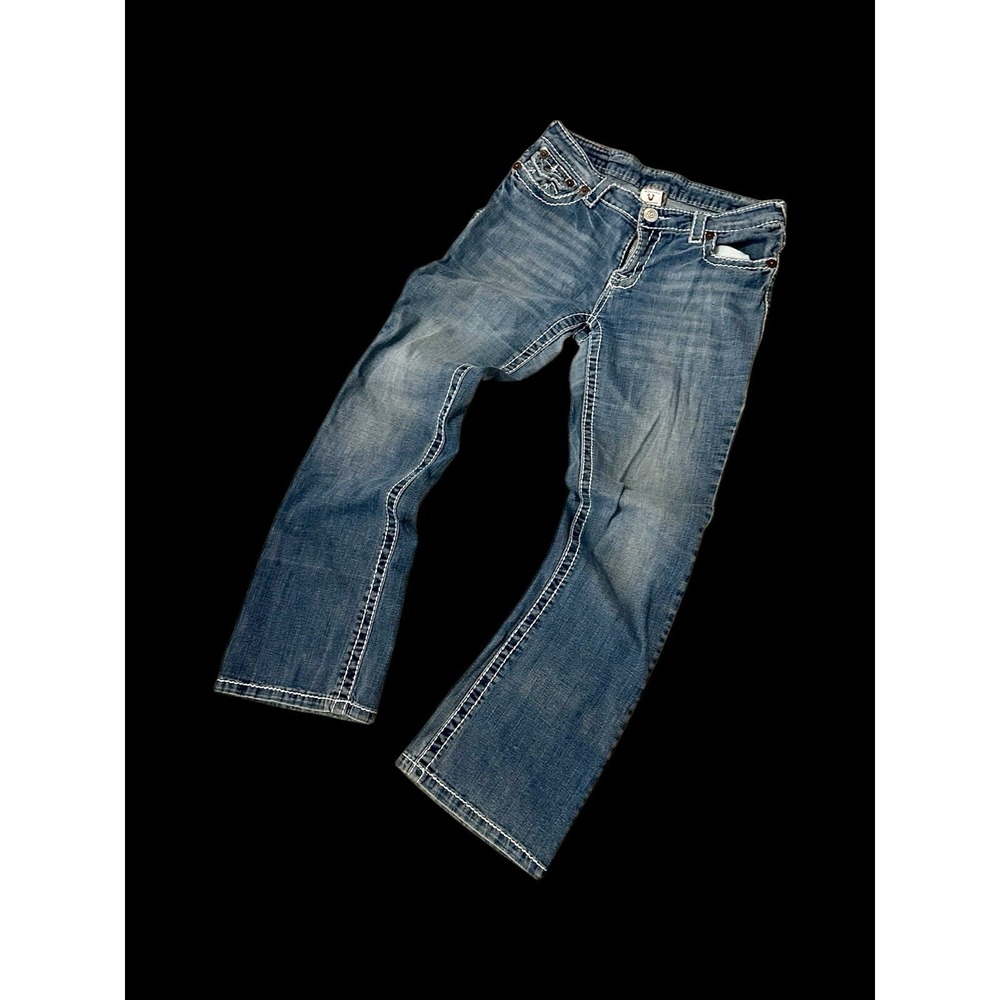 True Religion Billy Super T Womens‎ 29x29 Blue Jeans Distressed U.S.A *Hole